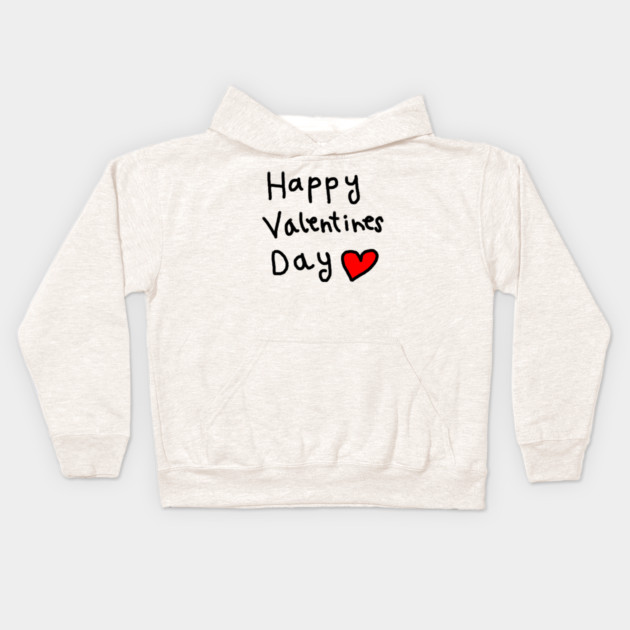 Happy Valentine's Day Kids Hoodie by Creatifly Graphic Tees