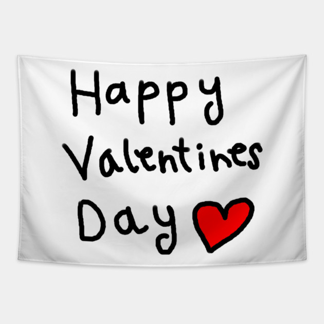 Happy Valentine's Day Tapestry by Creatifly Graphic Tees