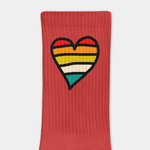 Retro Sunset Heart by Creatifly Graphic Tees