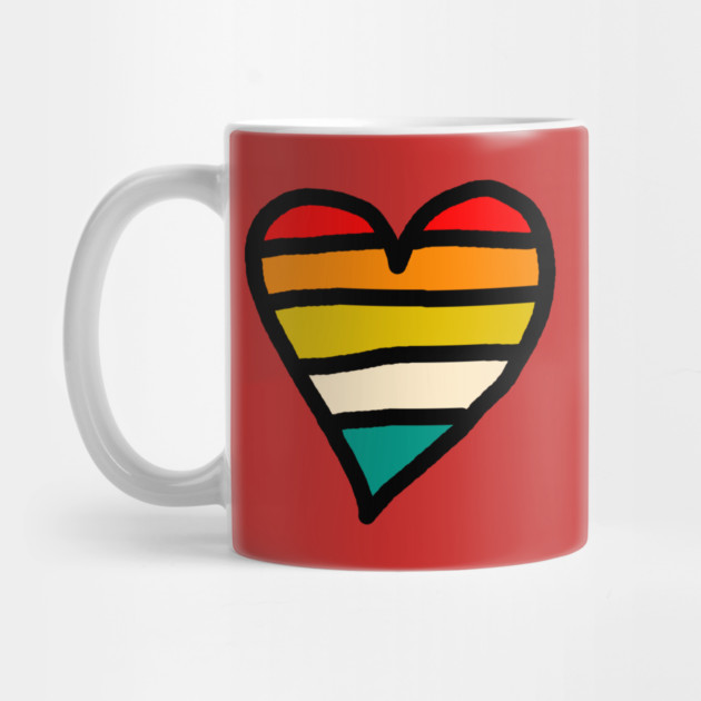 Retro Sunset Heart by Creatifly Graphic Tees
