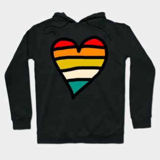 Retro Sunset Heart Hoodie