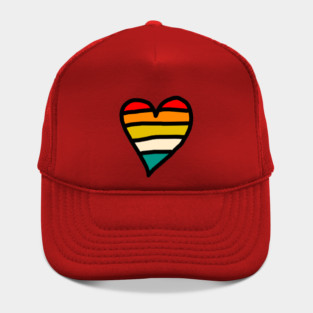 Retro Sunset Heart Hat