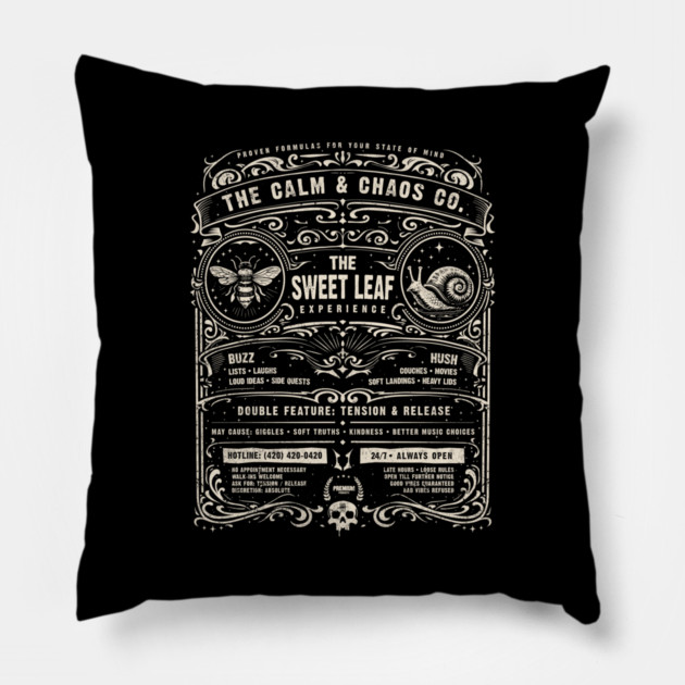 SWEET LEAF EXPERIENCE Pillow by artslaves