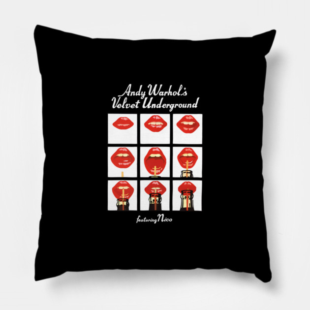 Cool Andy Warhol Velvet Underground Pillow by James Bates