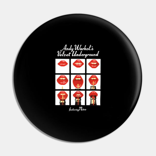 Cool Andy Warhol Velvet Underground Pin by James Bates
