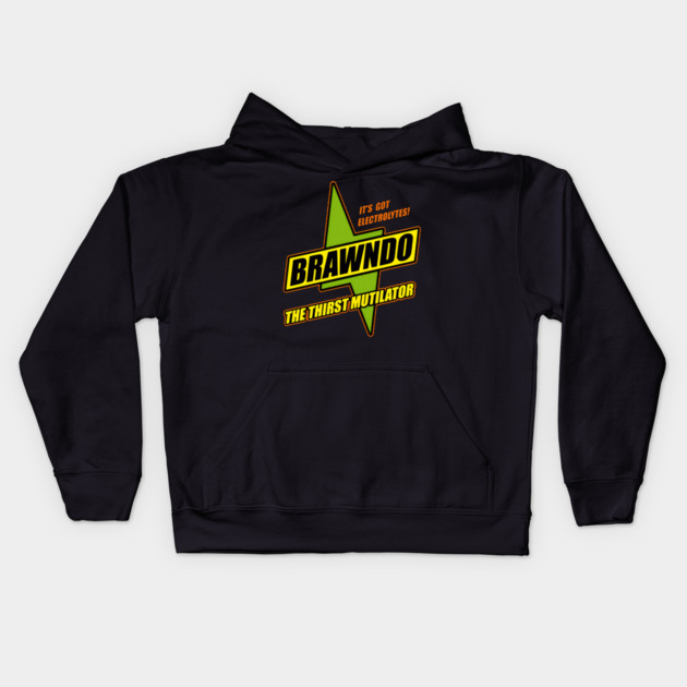 Brawndo The Thirst Mutilator Kids Hoodie by James Bates
