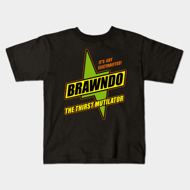 Brawndo The Thirst Mutilator Kids T-Shirt by James Bates