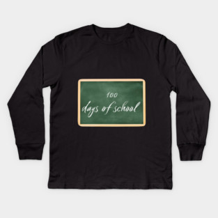 100 Days Of School Kids Long Sleeve T-Shirt