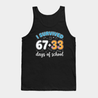 I Survived 100 Days of School Tank Top