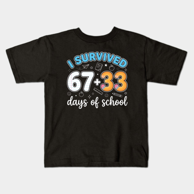 I Survived 100 Days of School Kids T-Shirt by Creatifly Graphic Tees