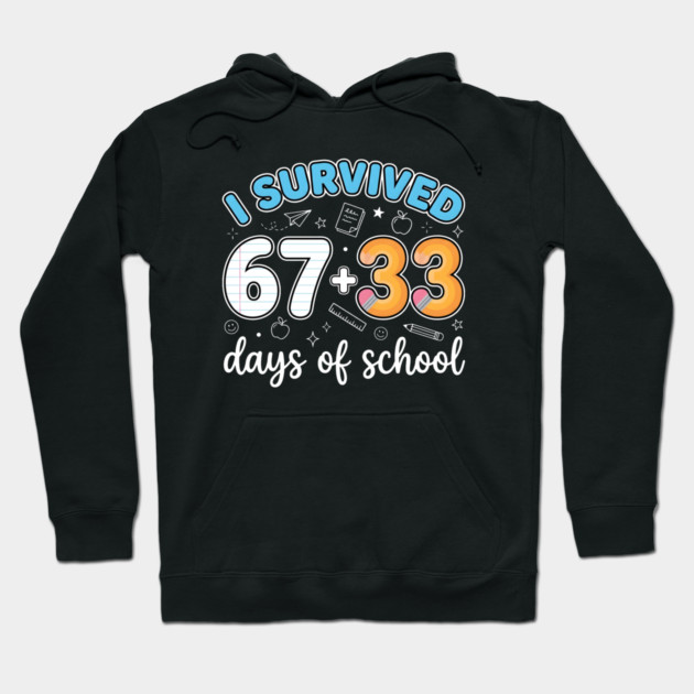 I Survived 100 Days of School Hoodie by Creatifly Graphic Tees