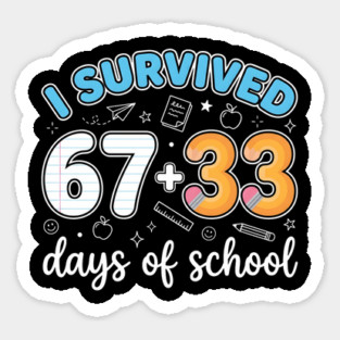 I Survived 100 Days of School Magnet