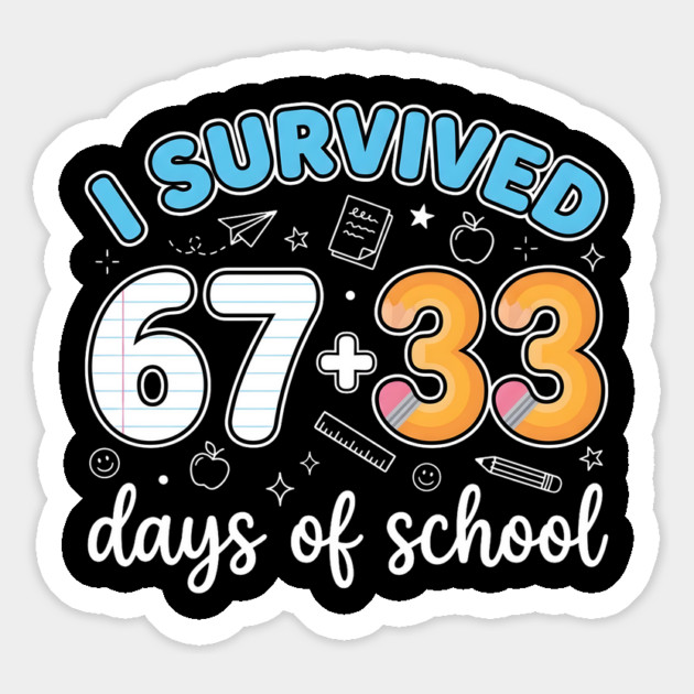 I Survived 100 Days of School Magnet by Creatifly Graphic Tees