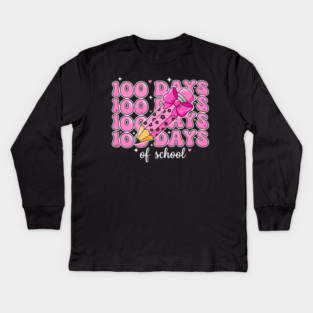 100 Days Of School Kids Long Sleeve T-Shirt