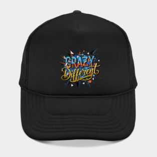 Crazy Different Glitch Typography Inspirational Quote Hat