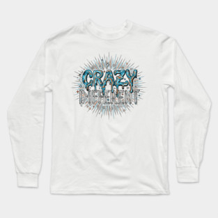 Crazy Different Psychedelic Melting Liquid Typography Long Sleeve T-Shirt