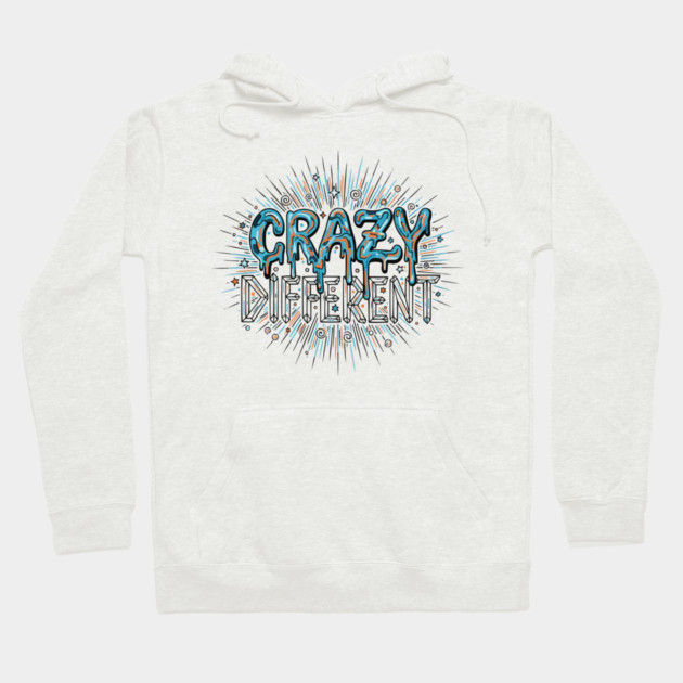 Crazy Different Psychedelic Melting Liquid Typography Hoodie by criarthdesign
