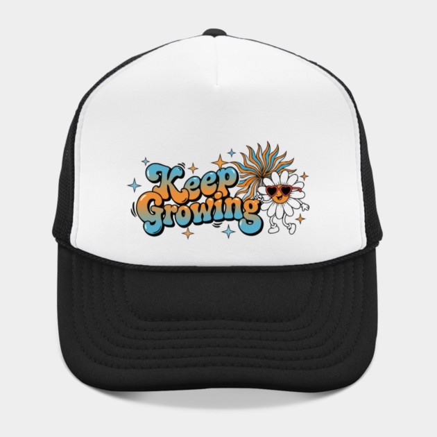 Groovy Retro Daisy - Keep Growing Positive Vibes by criarthdesign