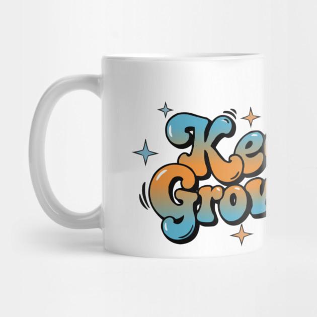 Groovy Retro Daisy - Keep Growing Positive Vibes by criarthdesign