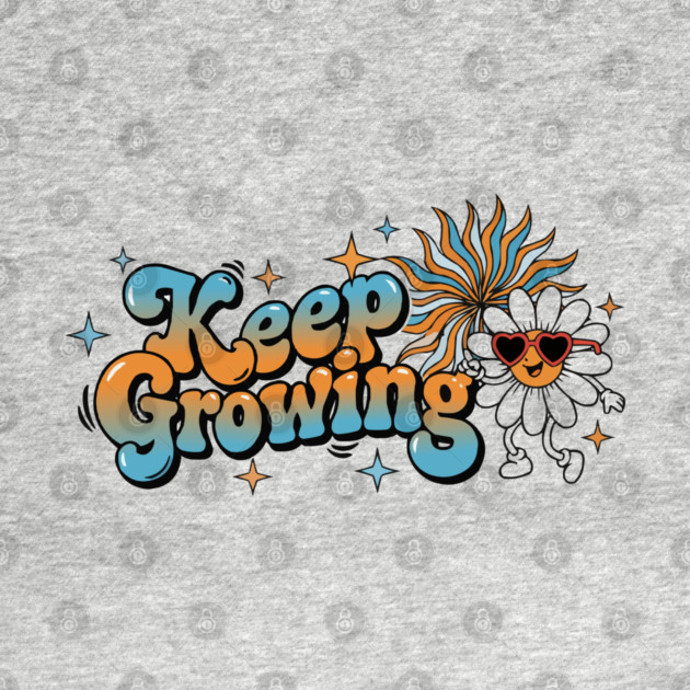 Groovy Retro Daisy - Keep Growing Positive Vibes by criarthdesign