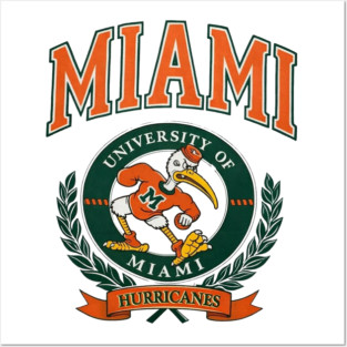 Miami Hurricanes Classic Vintage Posters and Art