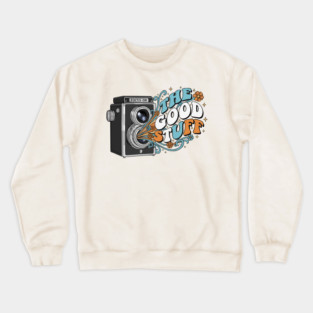 Focus On The Good Stuff - Retro Vintage Camera Photography Crewneck Sweatshirt