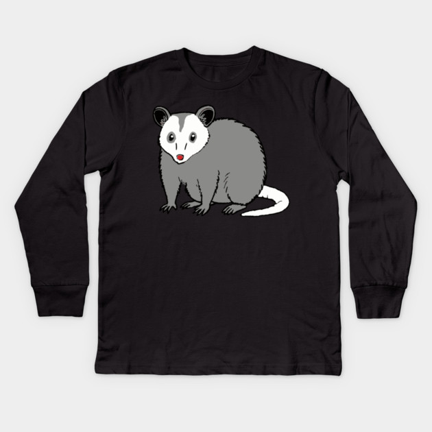 Possum — Subtle Funny Wildlife Kids Long Sleeve T-Shirt by DonWillisJrArt