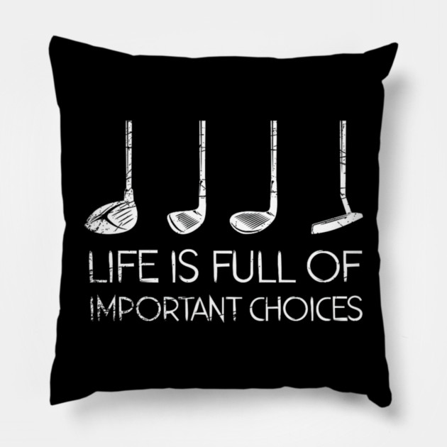 Golfing Sports Funny Golfer Golf Pillow by yangho