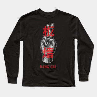 HANG DAI Crossed Fingers Long Sleeve T-Shirt