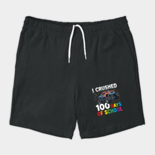 I Crushed 100 Days of School Monster Truck Shorts