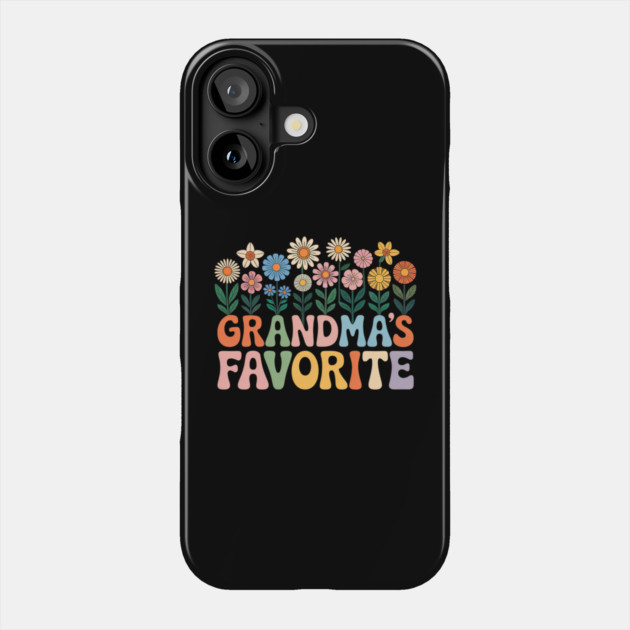 Grandma’s Favorite Wildflower Floral Grandma Phone Case by yangho