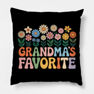 Grandma’s Favorite Wildflower Floral Grandma Pillow