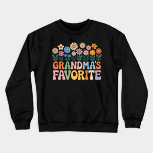 Grandma’s Favorite Wildflower Floral Grandma Crewneck Sweatshirt