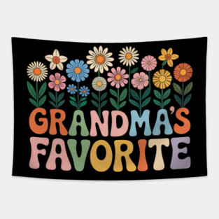 Grandma’s Favorite Wildflower Floral Grandma Tapestry