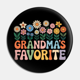 Grandma’s Favorite Wildflower Floral Grandma Pin