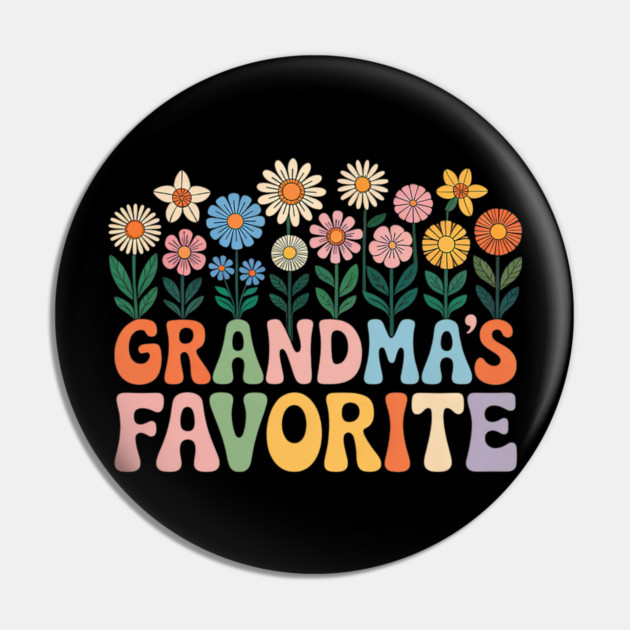 Grandma’s Favorite Wildflower Floral Grandma Pin by yangho