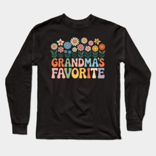 Grandma’s Favorite Wildflower Floral Grandma Long Sleeve T-Shirt