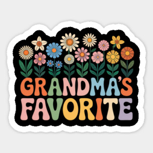 Grandma’s Favorite Wildflower Floral Grandma Magnet