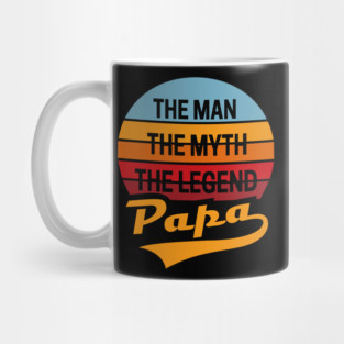 Papa Man Myth Legend Fatherhood Dad Humor Mug