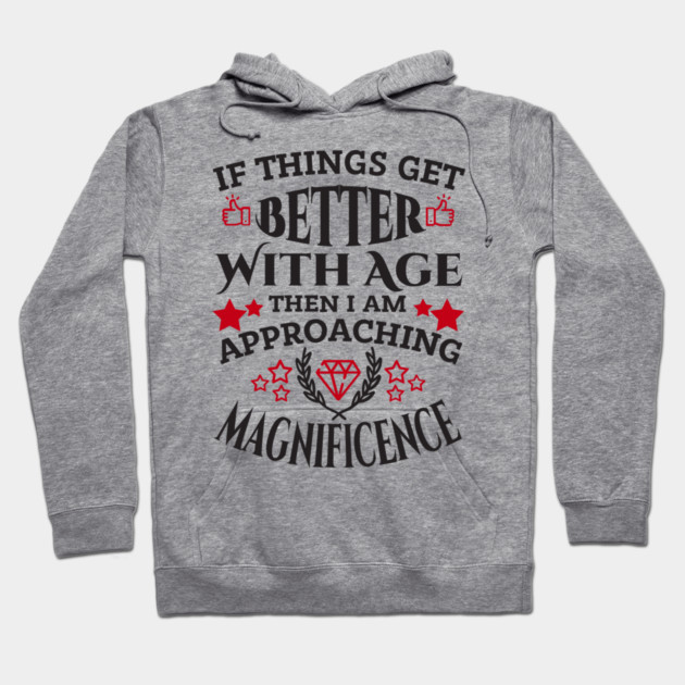 Things Get Better With Age Sassy Grown Up Confidence Hoodie by Anticorporati