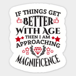 Things Get Better With Age Sassy Grown Up Confidence Sticker