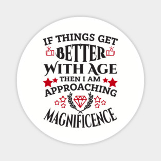 Things Get Better With Age Sassy Grown Up Confidence Magnet