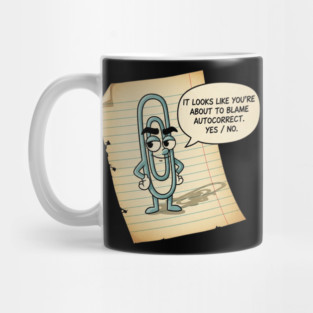 Autocorrect Blame Clip Cartoon Mug