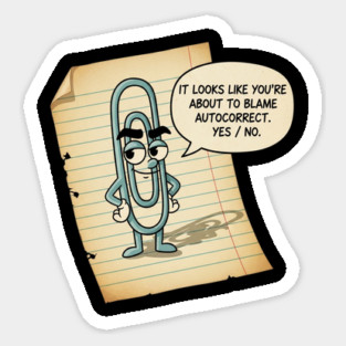 Autocorrect Blame Clip Cartoon Sticker