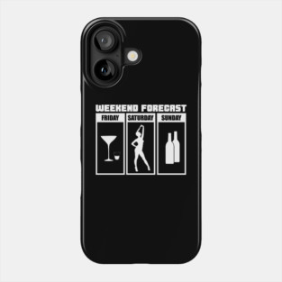 Weekend Forecast Party Drinking Wild Night Phone Case
