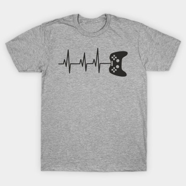 Gamer Heartbeat Gaming Nerd Life T-Shirt by Anticorporati