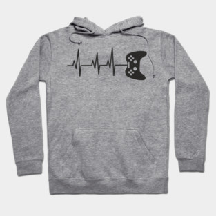 Gamer Heartbeat Gaming Nerd Life Hoodie
