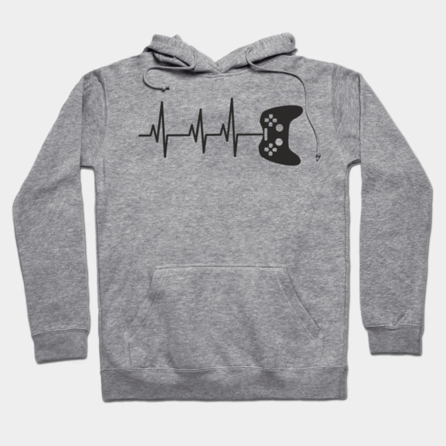 Gamer Heartbeat Gaming Nerd Life Hoodie by Anticorporati