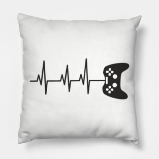 Gamer Heartbeat Gaming Nerd Life Pillow