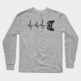 Gamer Heartbeat Gaming Nerd Life Long Sleeve T-Shirt